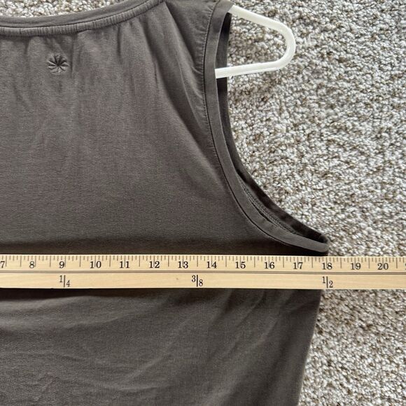 Athleta Shirt Womens Extra Large Gray Embroidered Tank Top Sleeveless Cotton - Picture 12 of 14